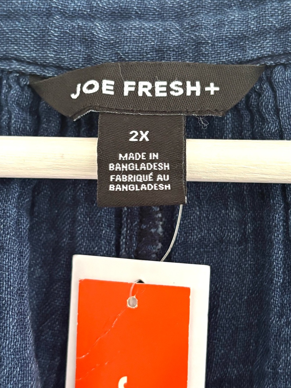 NWT Joe Fresh Women’s Size 2X Dark Blue V-Neck Tank 100% Cotton Casual Top - Picture 10 of 16